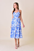 Load image into Gallery viewer, Floral Cut-Out Midi Dress