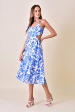 Load image into Gallery viewer, Floral Cut-Out Midi Dress