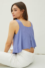 Load image into Gallery viewer, Flowy Square Neck Crop Tank