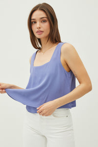 Flowy Square Neck Crop Tank