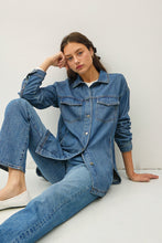 Load image into Gallery viewer, Classic Vintage Denim Tencel Shacket