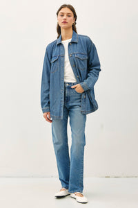 Classic Vintage Denim Tencel Shacket