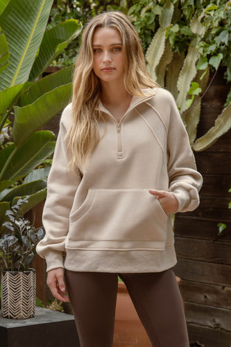 Half Zip Knit Top