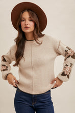 Load image into Gallery viewer, Floral Sleeve Sweater