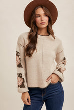 Load image into Gallery viewer, Floral Sleeve Sweater