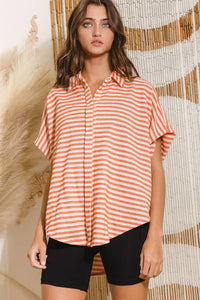 Dolman Sleeve Striped Top