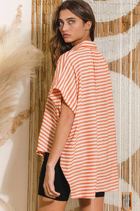 Dolman Sleeve Striped Top