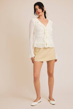 Load image into Gallery viewer, Button Up Ruffle Lace Top