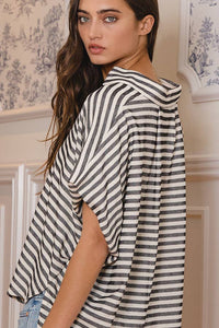 Dolman Sleeve Striped Top