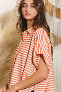 Dolman Sleeve Striped Top