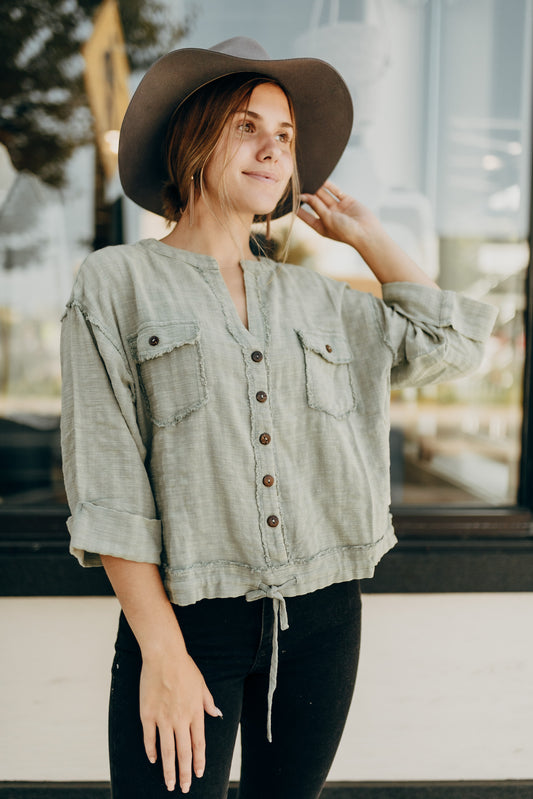 Autumn Button Top