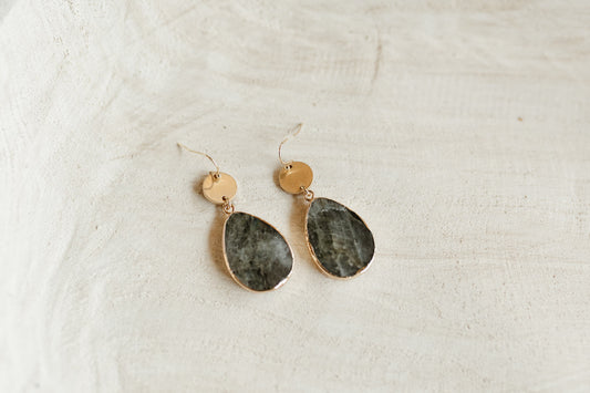 Stone Teardrop Earring