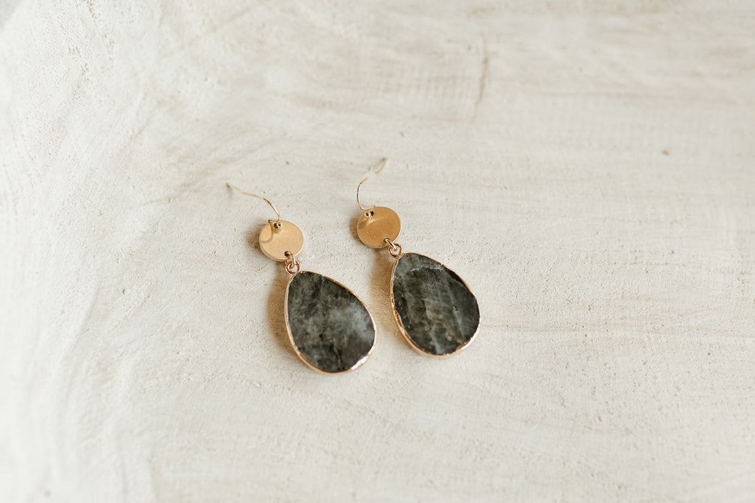 Stone Teardrop Earring