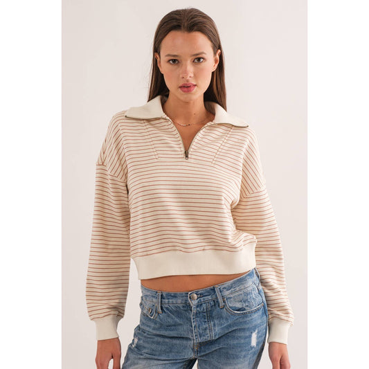 Collared Stripe Pullover